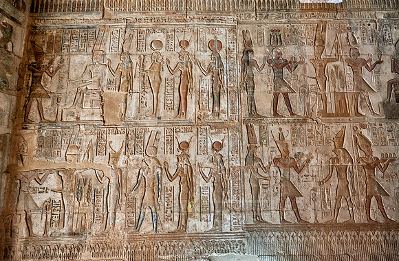 stone carving inside Hathor temple