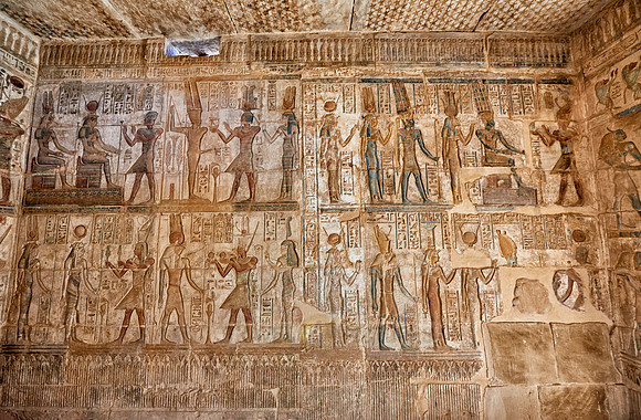 stone carving inside Hathor temple
