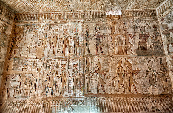 stone carving inside Hathor temple
