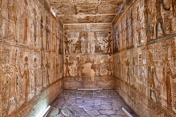 stone carving inside Hathor temple
