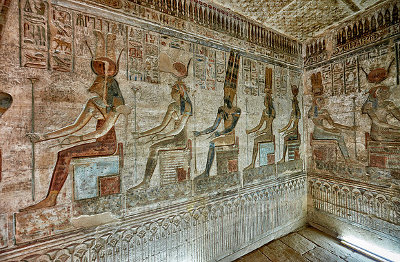 stone carving inside Hathor temple