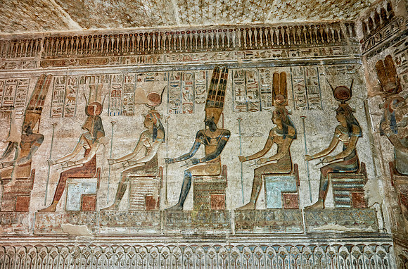 stone carving inside Hathor temple