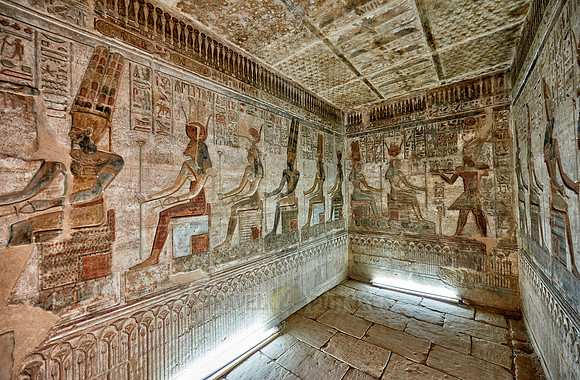 stone carving inside Hathor temple