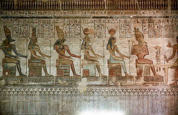 stone carving inside Hathor temple