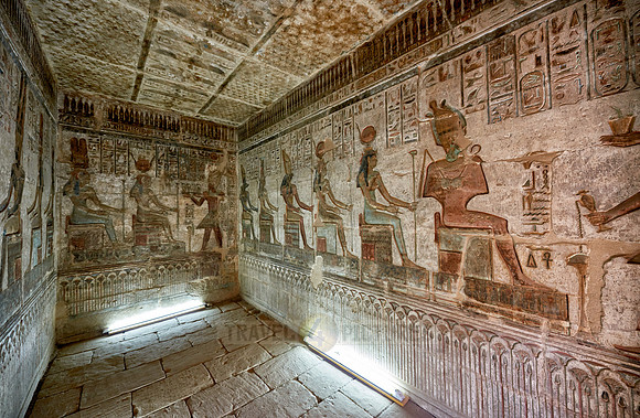 stone carving inside Hathor temple