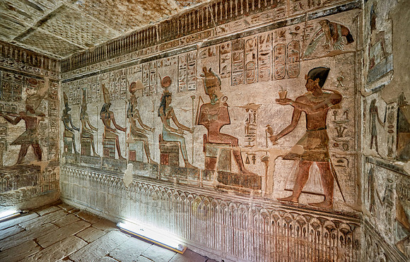 stone carving inside Hathor temple