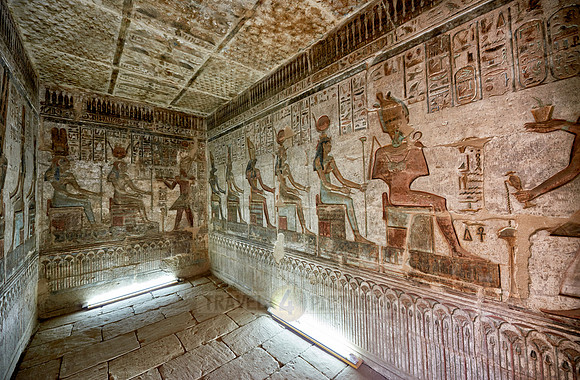 stone carving inside Hathor temple