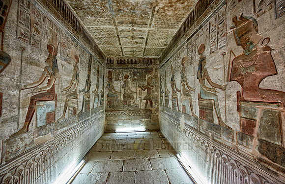 stone carving inside Hathor temple