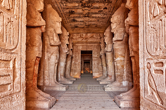 monumental statues in Great Temple of Ramesses II