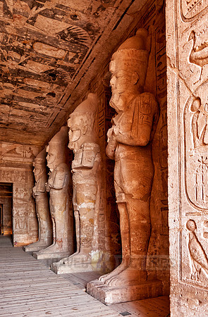 monumental statues in Great Temple of Ramesses II
