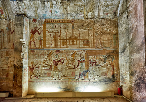 hieroglyphs, stone carving and  wall paintings