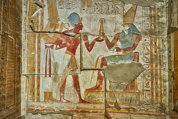 hieroglyphs, stone carving and  wall paintings