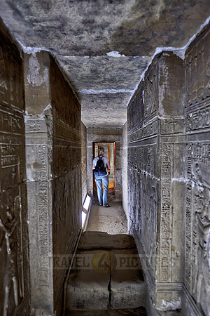 secret passage with well preserved stone carvings