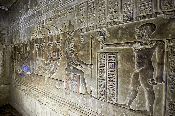 secret passage with well preserved stone carvings