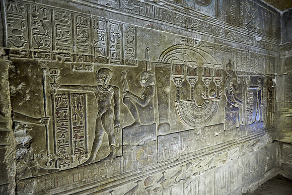 secret passage with well preserved stone carvings
