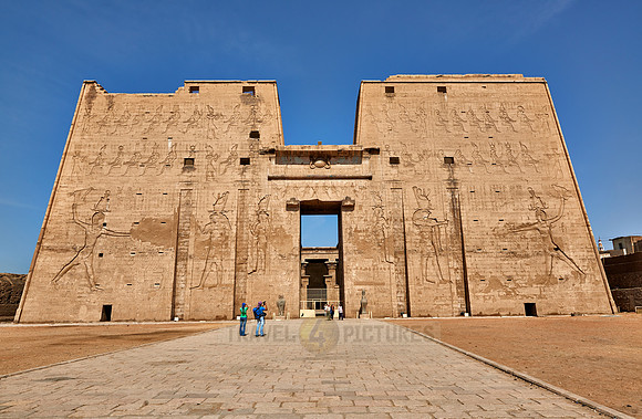 pylon at entrance to Horus Temple of Edfu