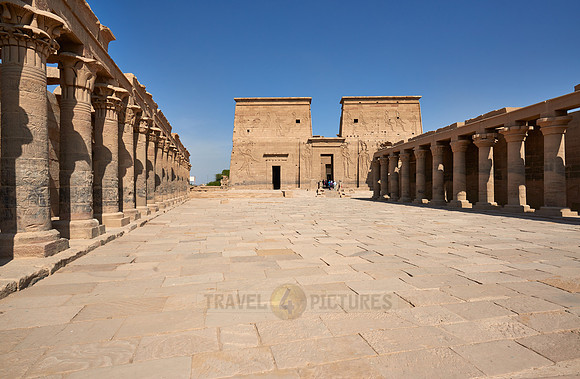 outer court and first pylon of temple of Isis