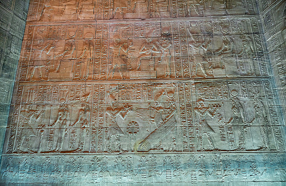 stone carving inside ptolemaic temple of Philae