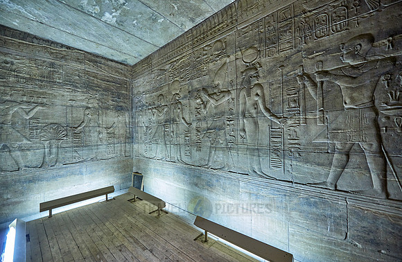 stone carving inside ptolemaic temple of Philae