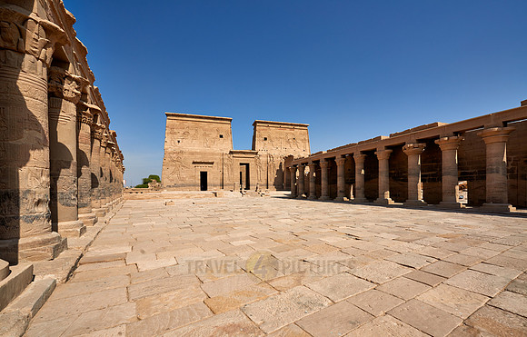 outer court and first pylon of temple of Isis
