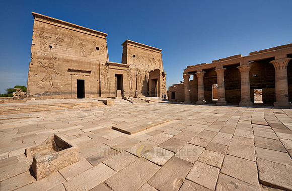 outer court and first pylon of temple of Isis