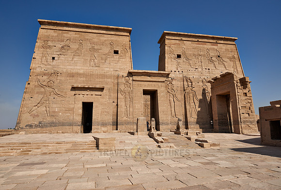 outer court and first pylon of temple of Isis
