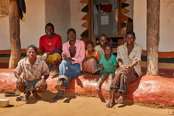 locals in a village near Lundazi