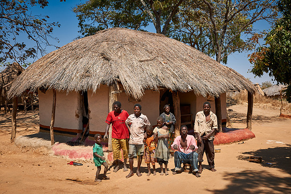 locals in a village near Lundazi
