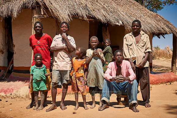 locals in a village near Lundazi
