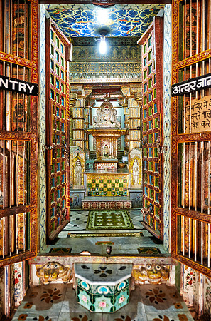 Altar inside Bhandasar Jain Temple