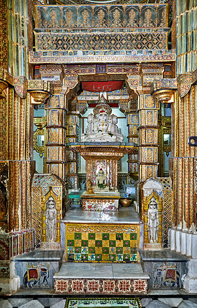 Altar inside Bhandasar Jain Temple