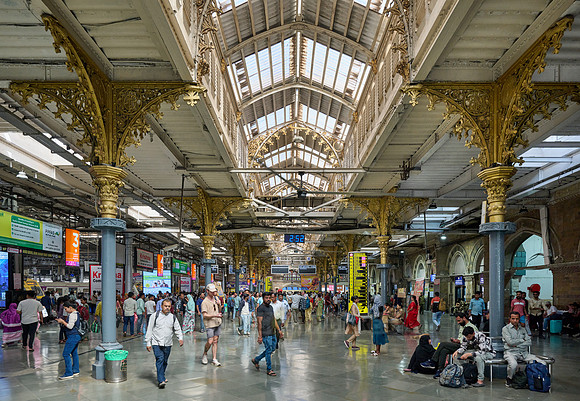 interior shot of Chhatrapati Shivaji Terminus (Victoria Terminus)