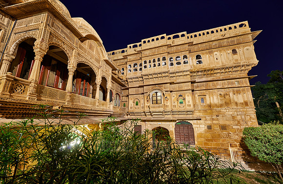 night shot of Mandir Palace Heritage Hotel