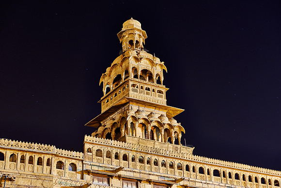 night shot of Tazia tower