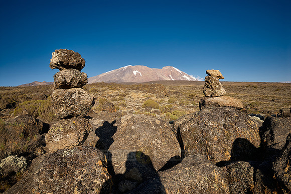 view from Shira-Plateau to Mount Kilimanjaro