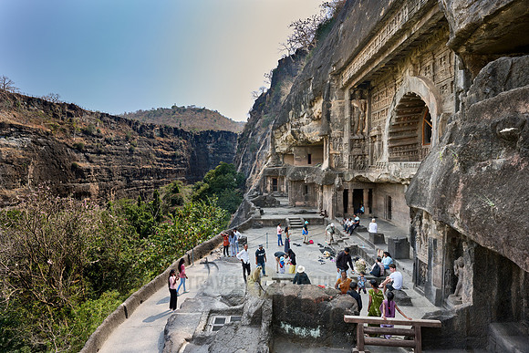Ajanta caves, facade of Cave No. 26, Aurangabad