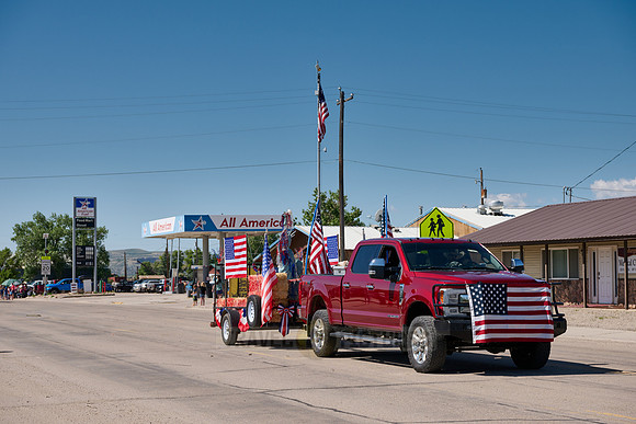 4th of July Independence Day parade somewhere in Wyoming