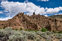 rocky landscape on the way from Cody to Yellowstone National Park