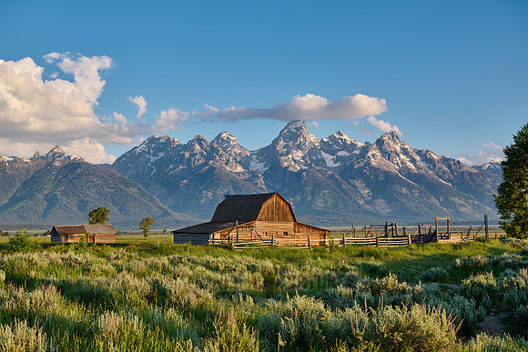 Grand Teton Range with Moulton Barn