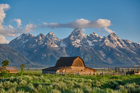Grand Teton Range with Moulton Barn