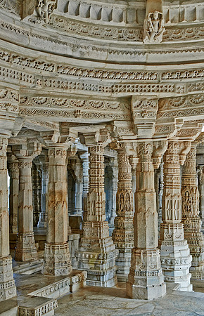 stone carved columns