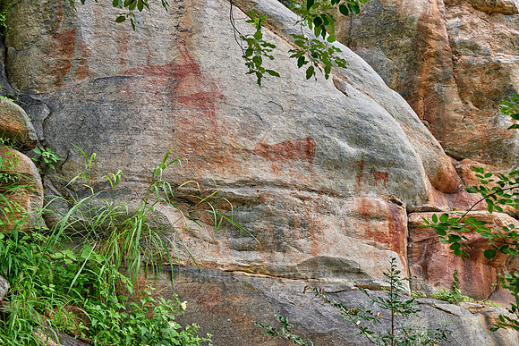 Rock art, ancient San paintings, Tsodilo Hills