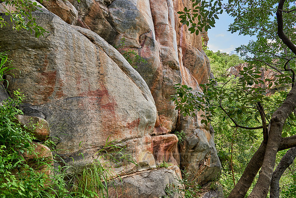 Rock art, ancient San paintings, Tsodilo Hills