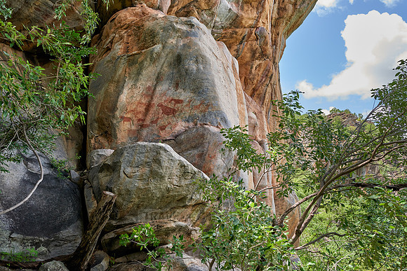 Rock art, ancient San paintings, Tsodilo Hills