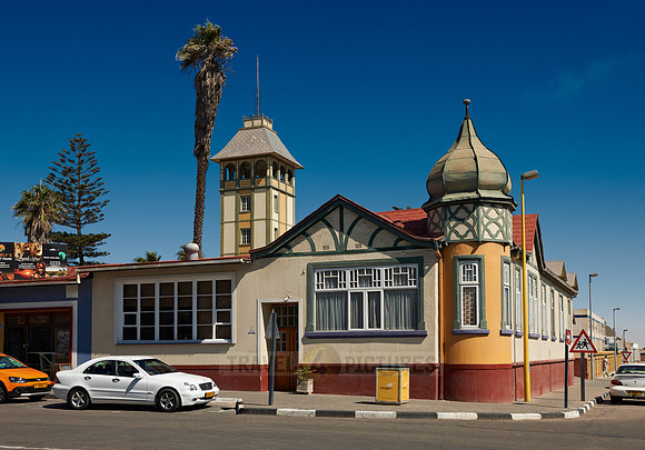 colorful historical building from German colonial period