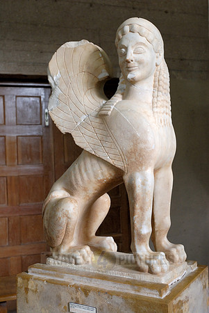 statue of Sphinx in museum
