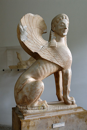 statue of Sphinx in museum