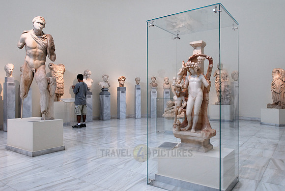 Hall with marble statues