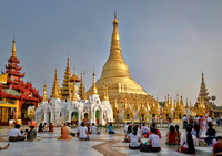 main and smaller stupas of SHWEDAGON PAGODA