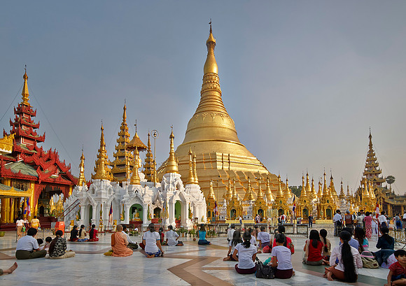 main and smaller stupas of SHWEDAGON PAGODA